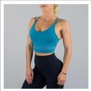 Buffbunny Brianna Strappy Sports Bra Tahitian Blue